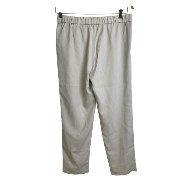 Quince Stretch Crepe Ankle Pants Size 12 Womens Sand Beige Elastic Career NWT - Picture 2 of 9